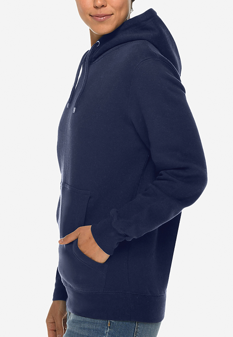 Navy Pullover Unisex Hoodie Mid-Weight Relax Fit