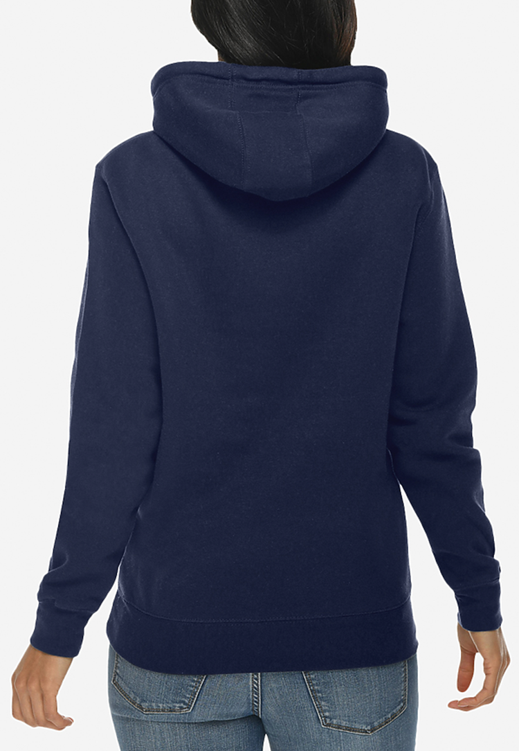 Navy Pullover Unisex Hoodie Mid-Weight Relax Fit