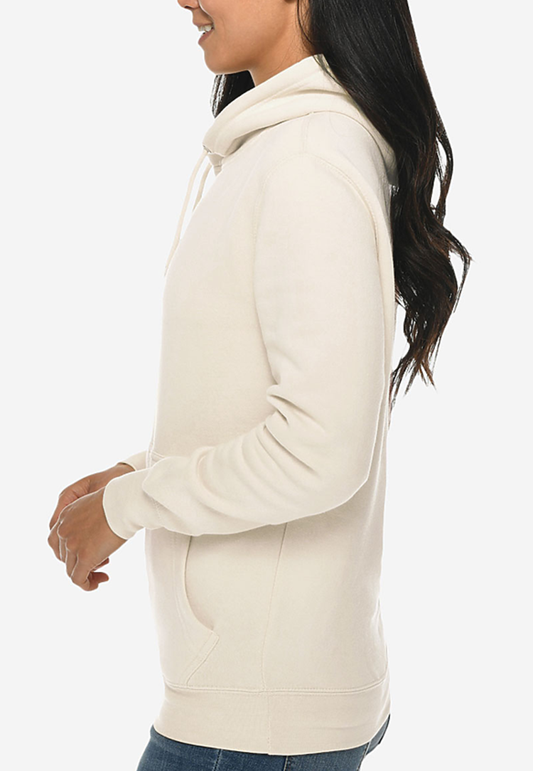 Women Classic Tan Mid-Weight Pullover Hoodie Sweatshirt