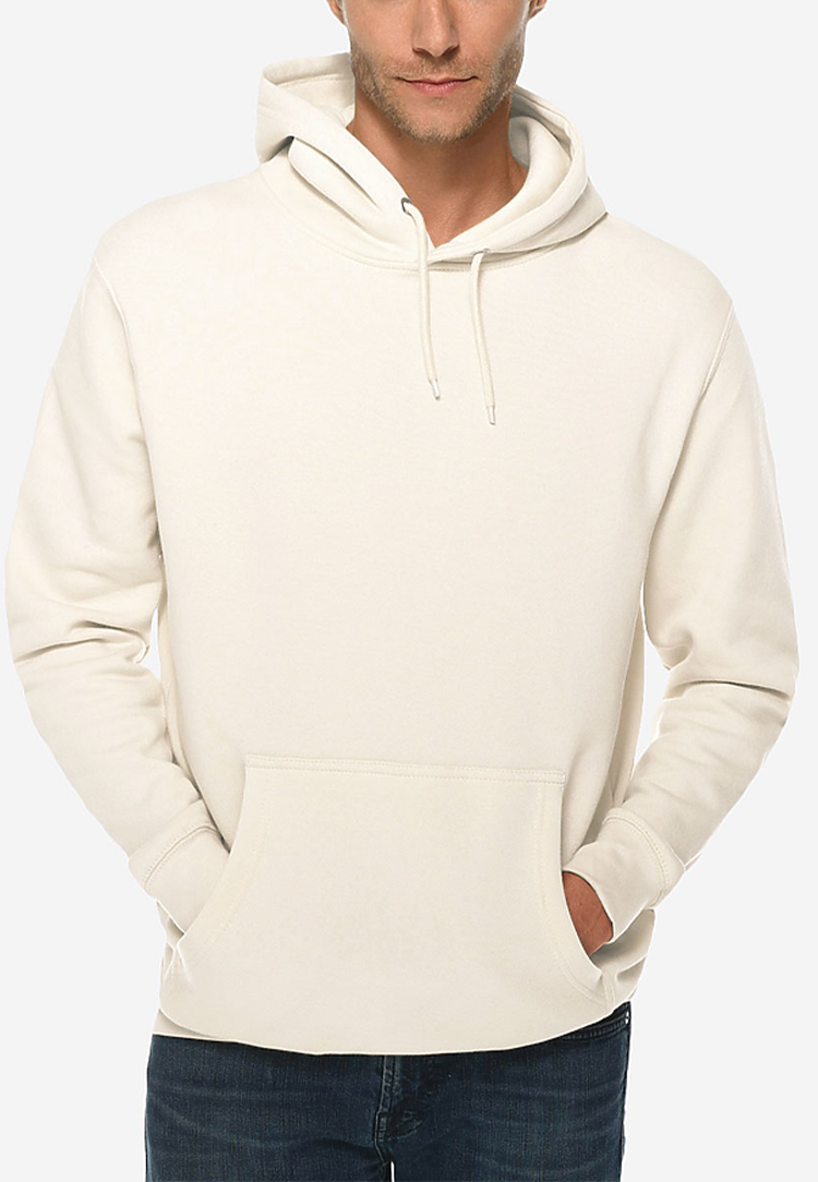 Pullover Tan Cream Hoodie Mid-Weight Relax Fit