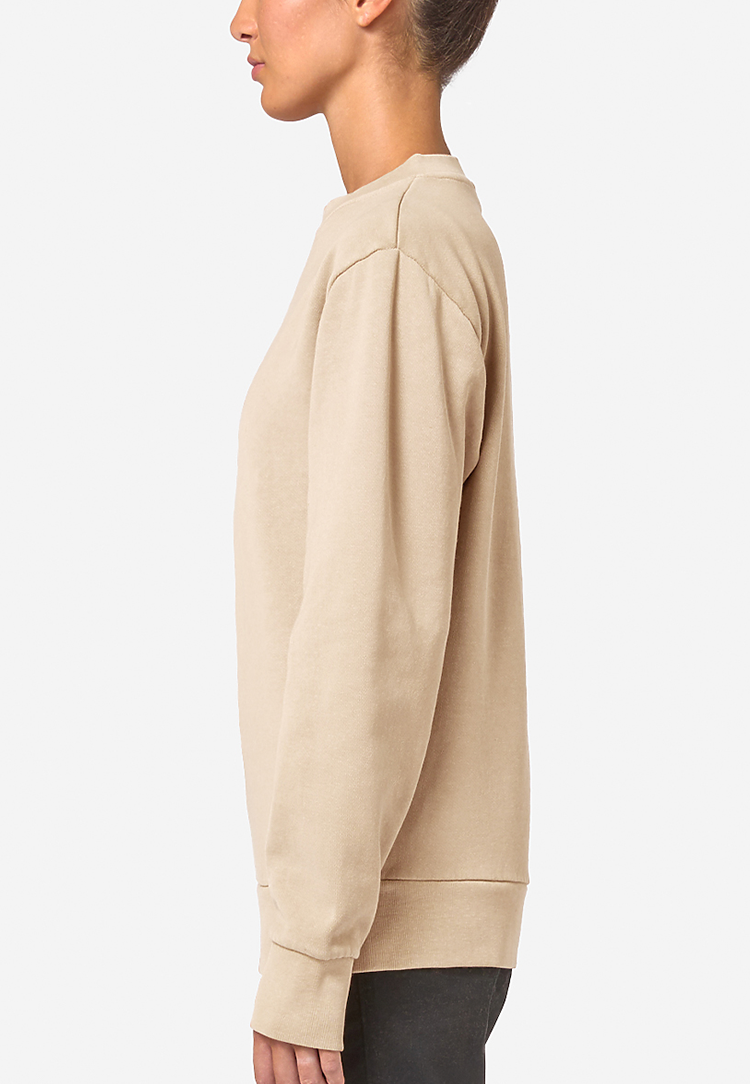 Tan Crewneck Classic Pullover Sweatshirt Regular Comfort Fit