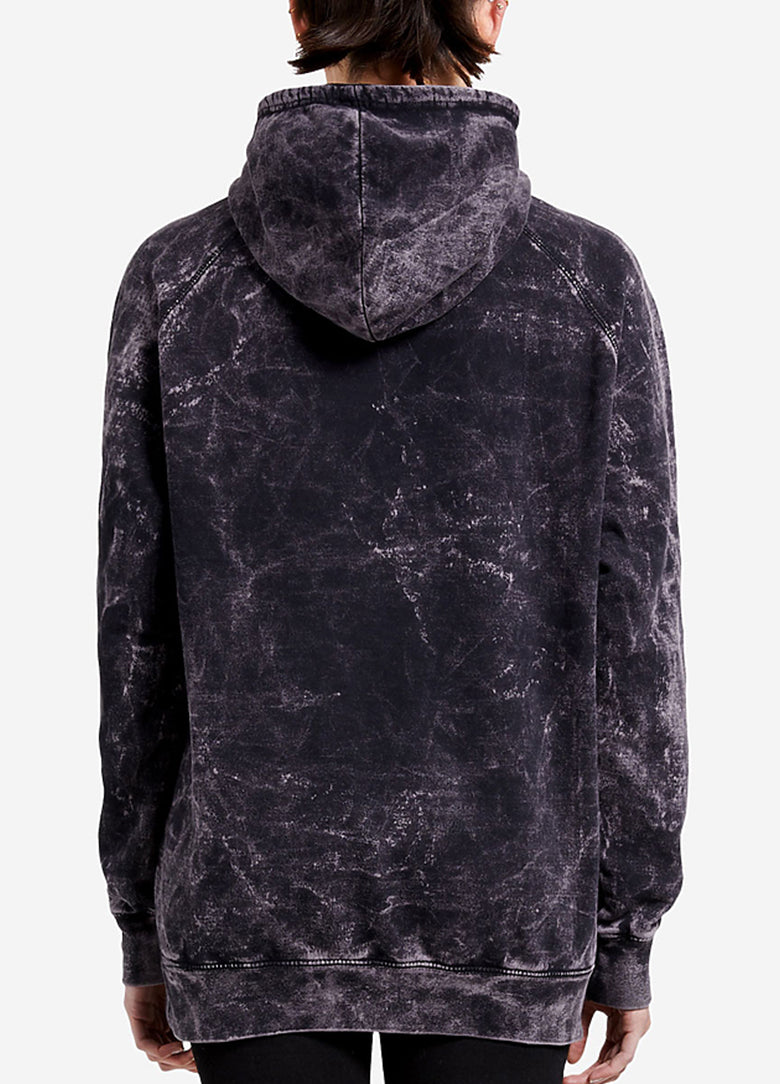 Black Pullover Ultra Soft Acid Washed Hoodie