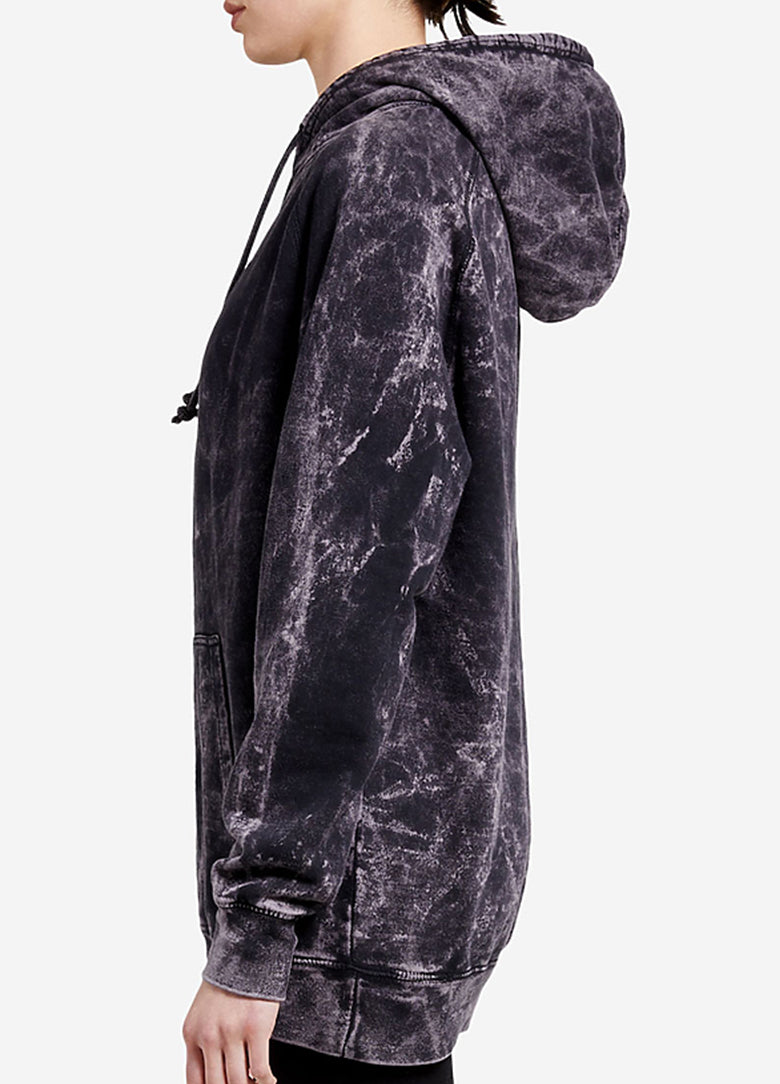 Black Pullover Ultra Soft Acid Washed Hoodie