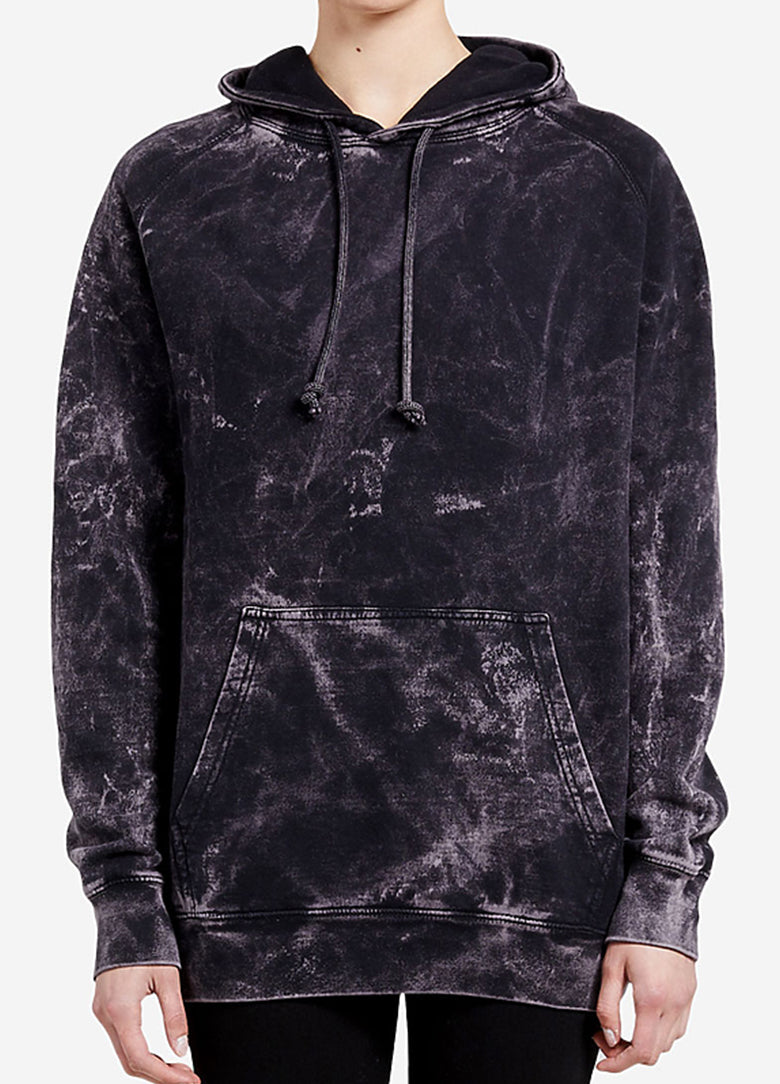 Black Pullover Ultra Soft Acid Washed Hoodie