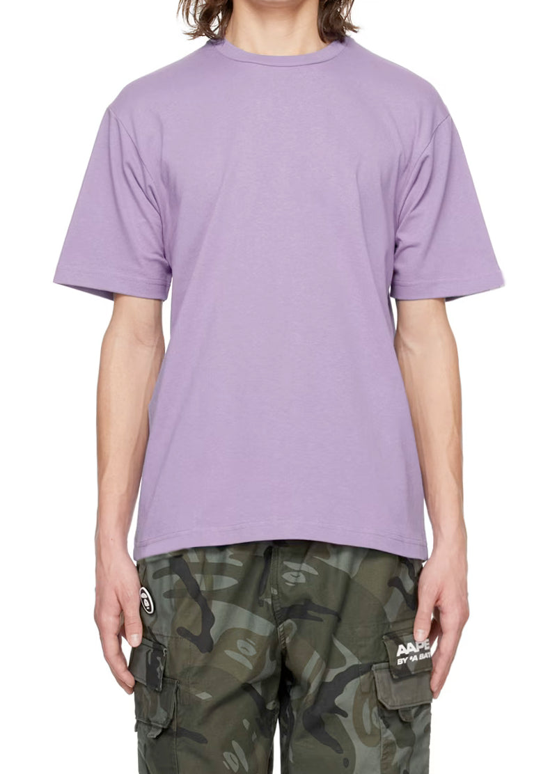 Men Purple Classic Relaxed Fit  Heavyweight T-shirt