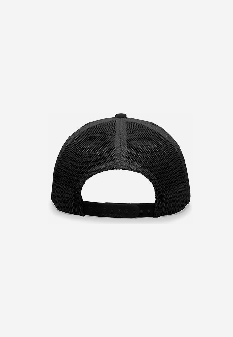 Classic Black Trucker Foam Mesh Hat 5 panel Snapback