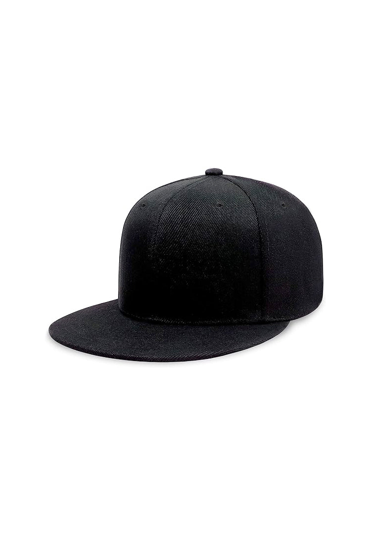 Black Snapback Hat Twill Canvas Style