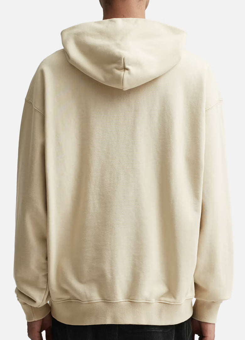 Cream Off White Pullover No Drawstring Ultra Soft Fleece Hoodie