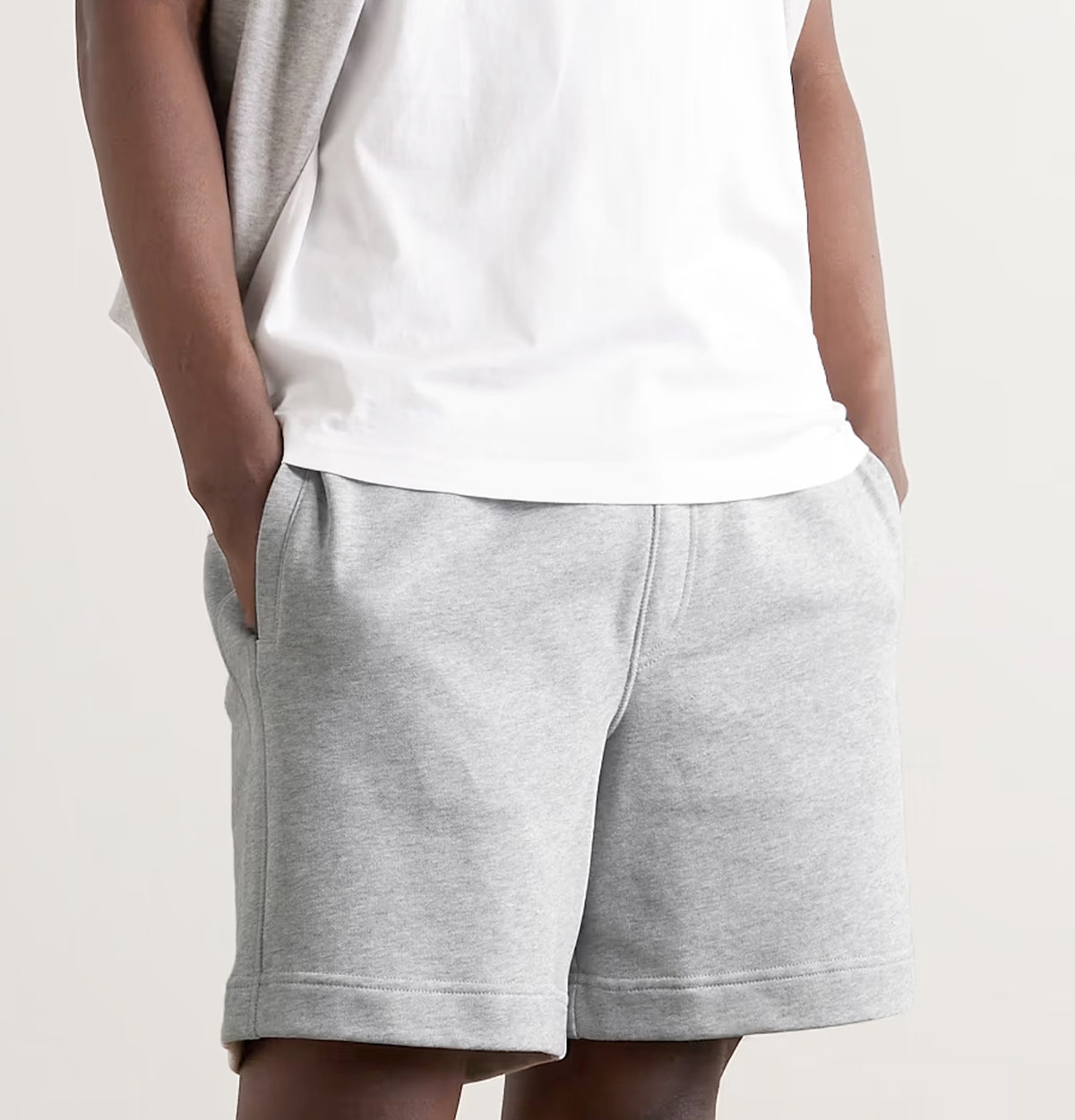 Basic Sweat Jogger Short Heather Grey