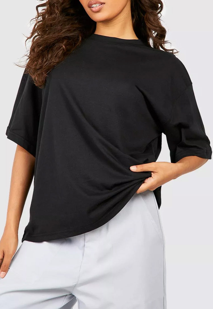 Black Crewneck T-shirt Short Sleeve