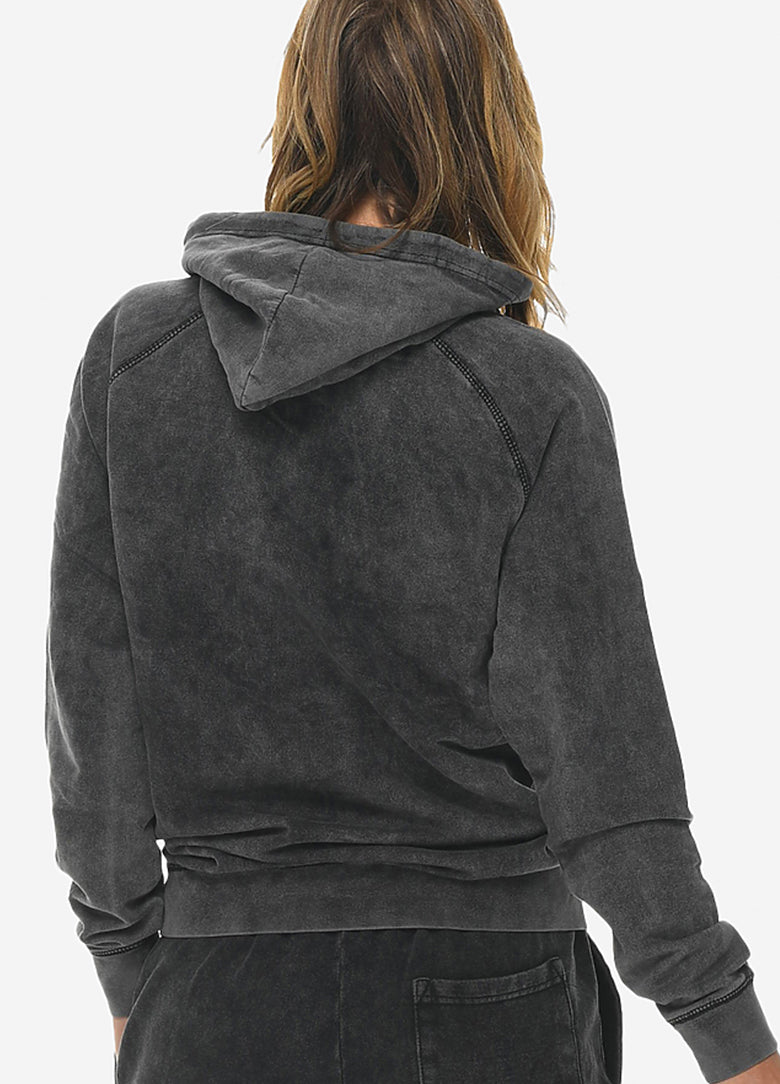 Black Vintage Washed Pullover Ultra Soft Hoodie