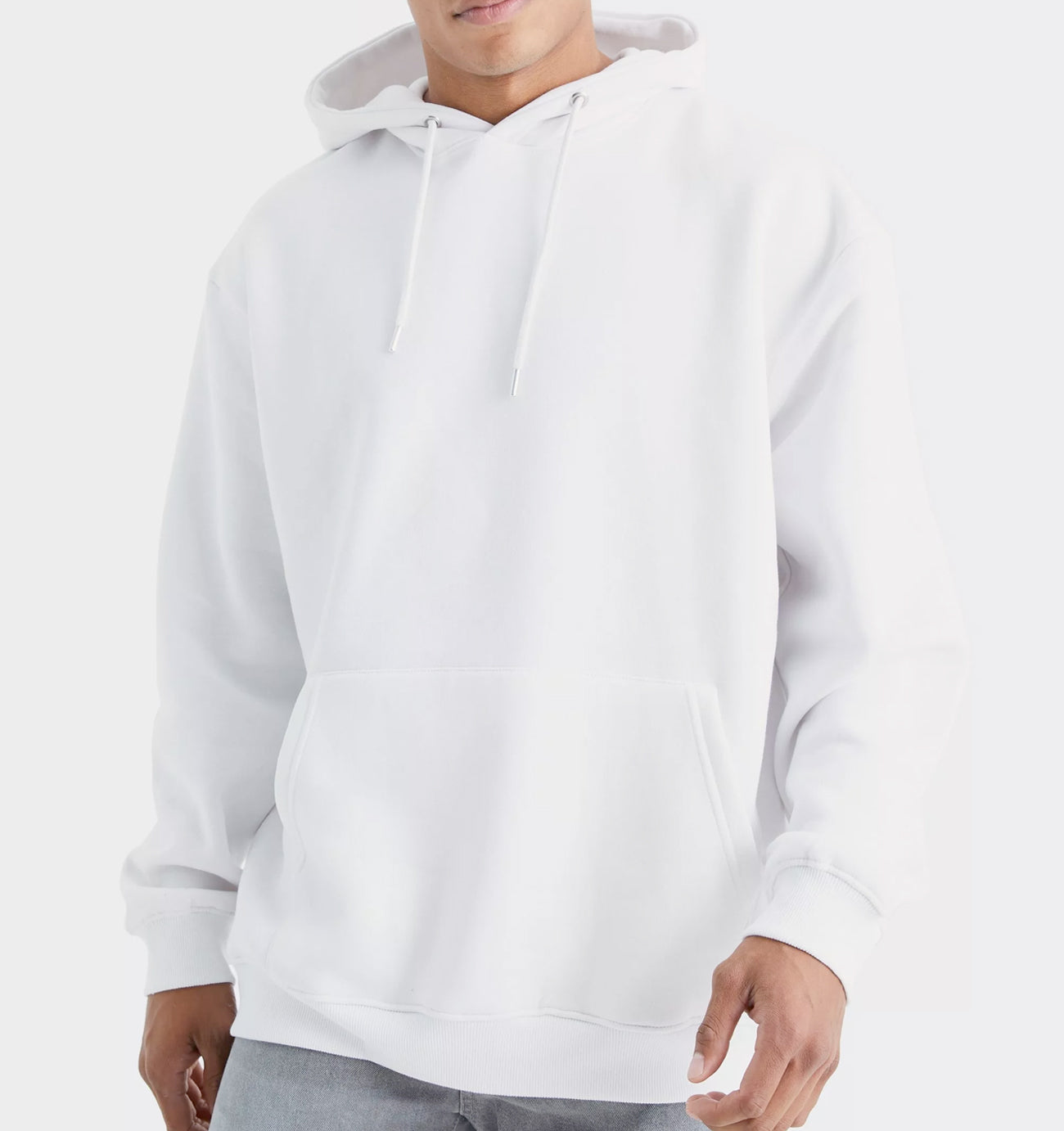 Pullover White Hoodie Casual Long Sleeve Sweatshirt