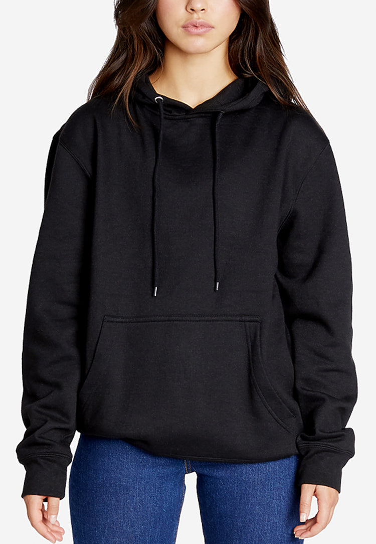 Women Classic Black Pullover Hoodie Sweatshirt