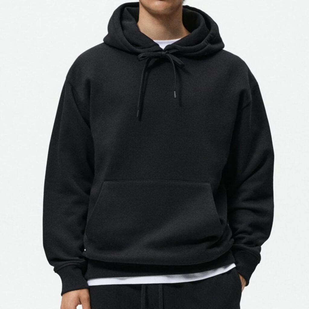Fresh Blank Black Pullover French Terry Cotton Hoodie – Fresh Blanks ...